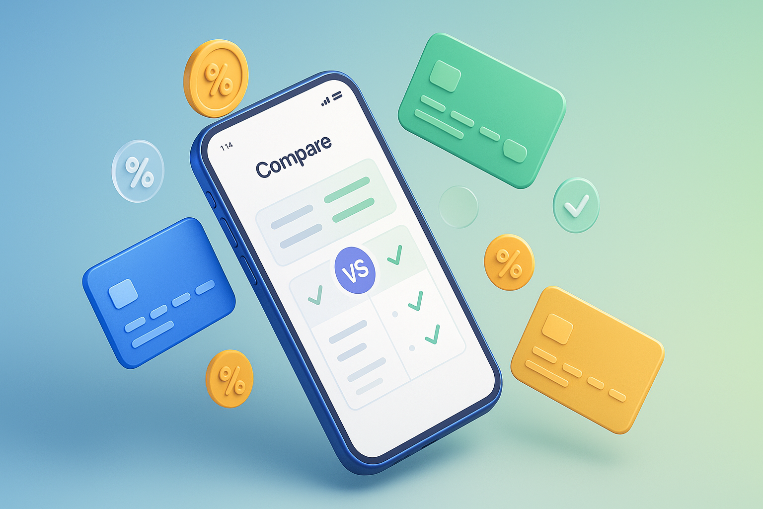مقارنة البطاقات الائتمانية والقروض